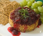 Gluten-free cranberry brie with Crunchmaster coating